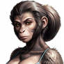 IA,hybrid female ape,brune