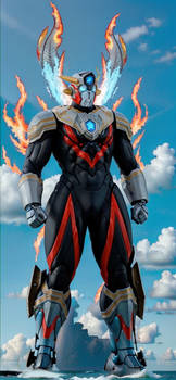 IA,oc,Ultraman Titas,ocean,ciel,nage,fleu plasma