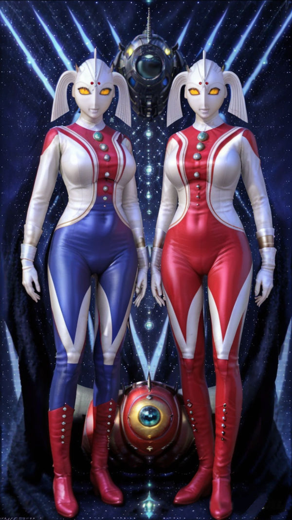 IA,Duo,lesbienne,IA,oc,ultrawoman Mother,drones