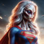 IA,oc,alien Supergirl,silver hair