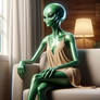 IA,extraterrestria Alien vert green house