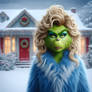 IA,noel christmas,grinch woman greenfur blond