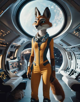 IA,Futur,anthro canin fox renard hybride female