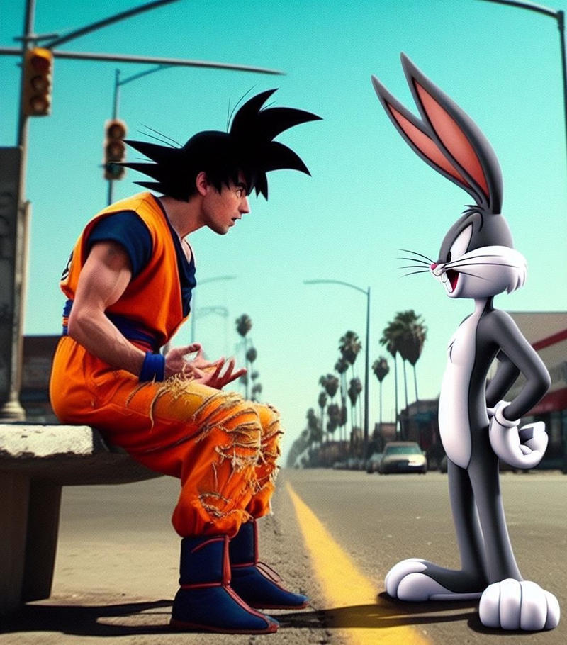 goku meet bugsbunny