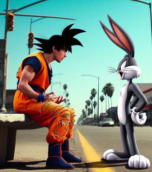 goku meet bugsbunny