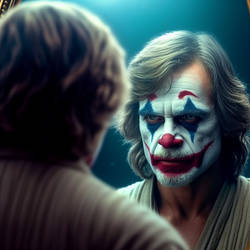 IA,luke skywalker look thejoker in the mirror