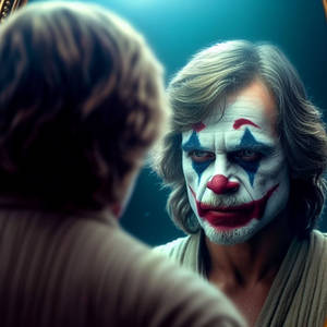 IA,luke skywalker look thejoker in the mirror