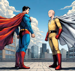 Superman meet Saitama,ville