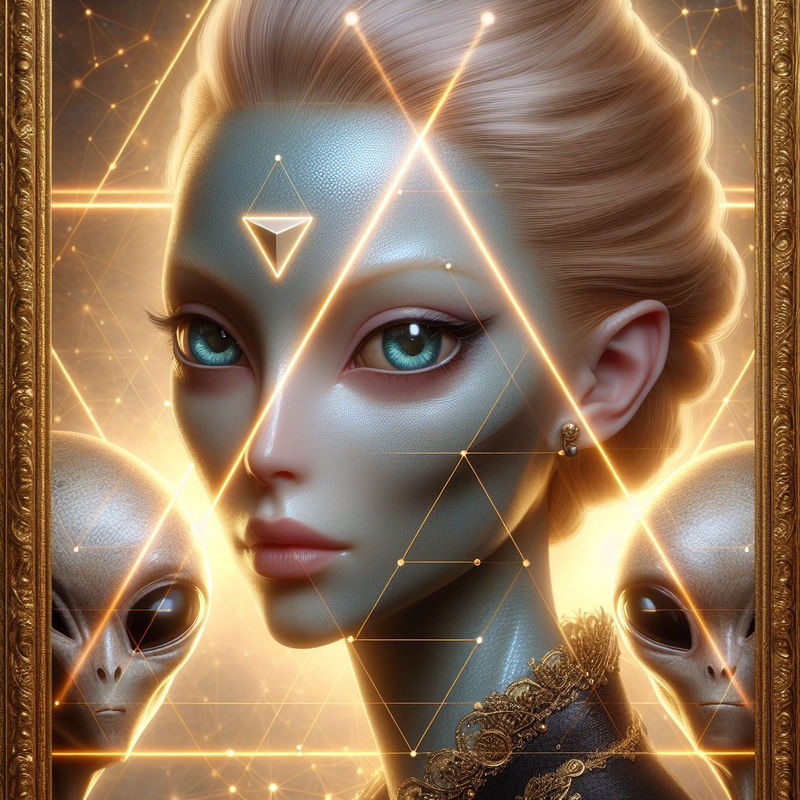 Alien woman triangle luxury land