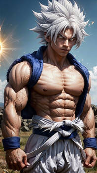 DBZ,oc,new Saiyan SSJ white (2)