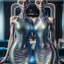 Twins Alienwoman Bald Longneck Humainskin Alieneye