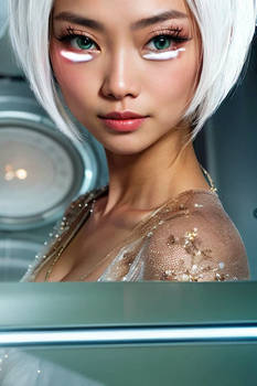 Futur,asian,whitehair,scifi spaceship