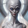 Alien Woman Grey Bald Longneck Underwear