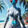 Alienwoman Insectoid Blue Redeyes Transparent Body