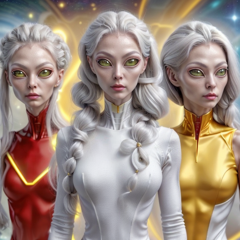 Tree Alienwomen,long White Hairstyle,humanskin,ali