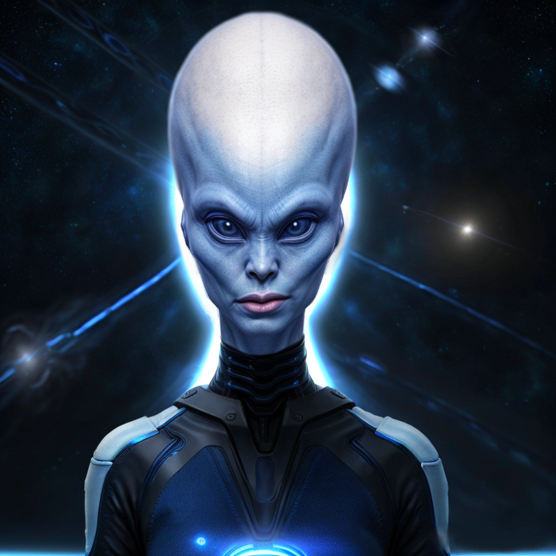 alienwoman Blue Skin Scifibodysuit