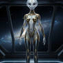 Alien Woman,Whiteskin,Luxury Bodysuit Scifi