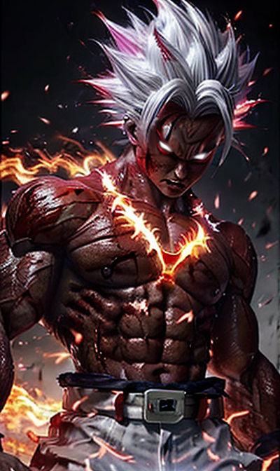 DBZ,oc,Saiyan SSJwhite blood fire angry rage by VMJML1er on DeviantArt