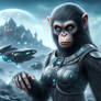 Futur,woman ape,space ship,city