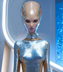 Alien Woman,long Crane,tenue Scifi
