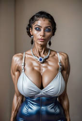 Alienwoman Muscular,inside scifi clother