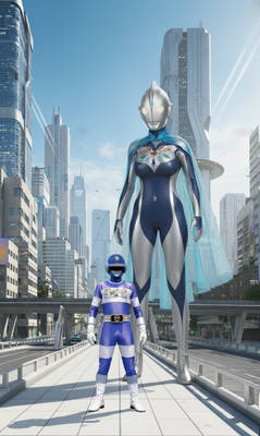 oc,Bioman bleu 1984,Ultrawoman Sora 2018 variation