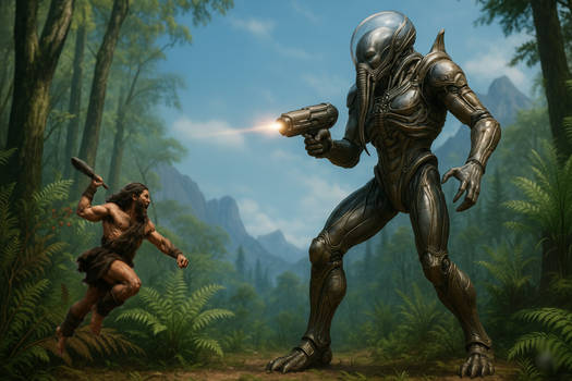 Contact,Predator Neanderthal vs Predator SpaceJock