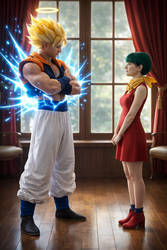 DBZ Gogeta et Bulma,salon