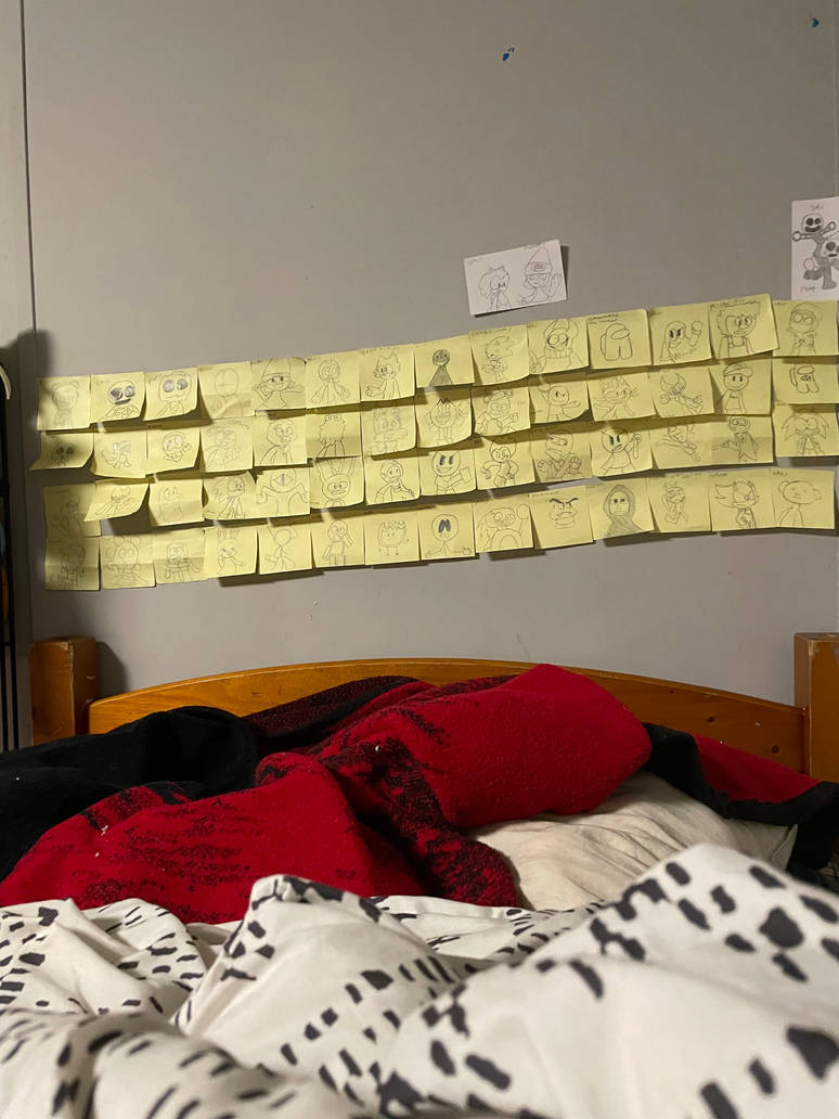 sticky note wall by angelisalivingguy on DeviantArt