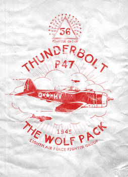 Vintage WW2 P47 Thunderbolt T-shirt/print