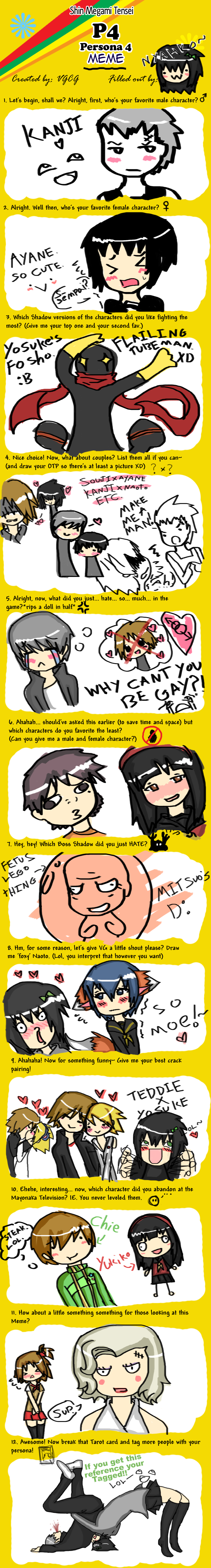 Persona 4 art memememe