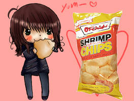 Shrimp chips.