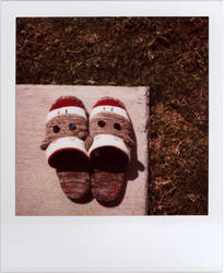 sock monkey slippers