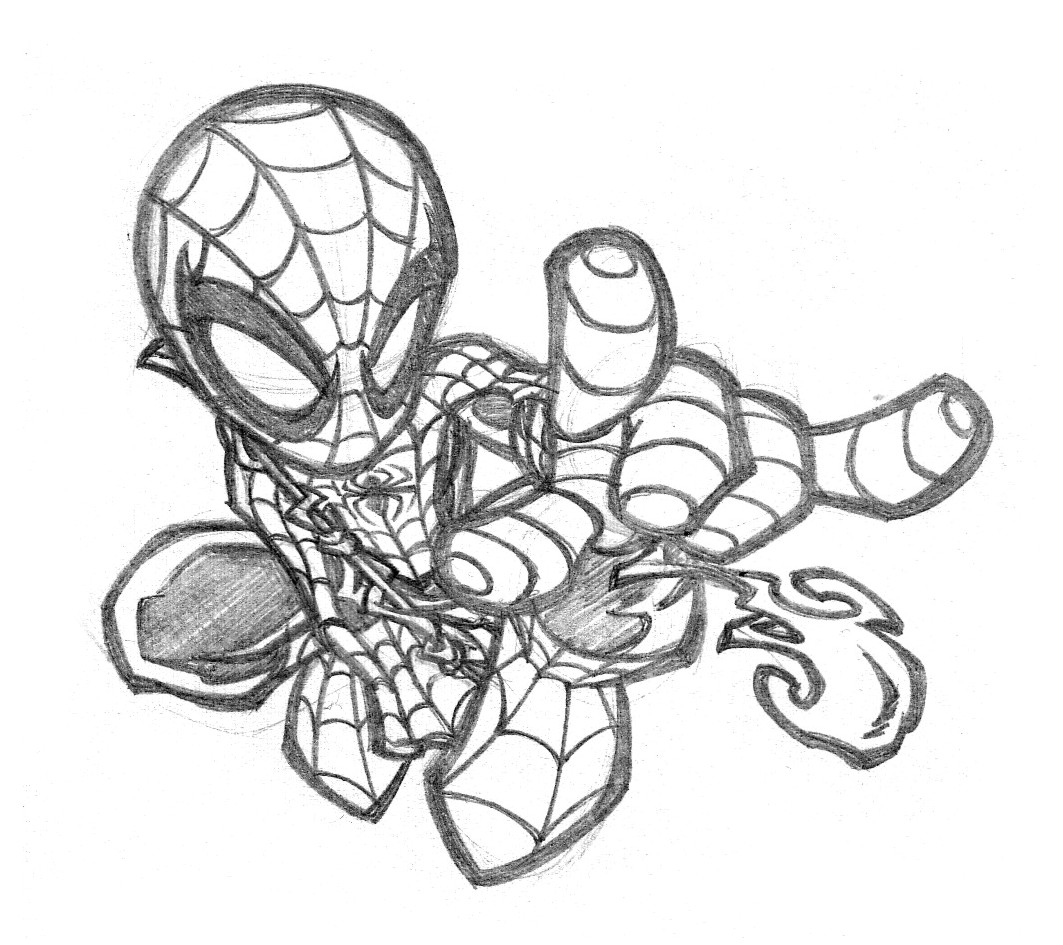 Spiderman Chibi para colorir by PoccnnIndustriesPT on DeviantArt