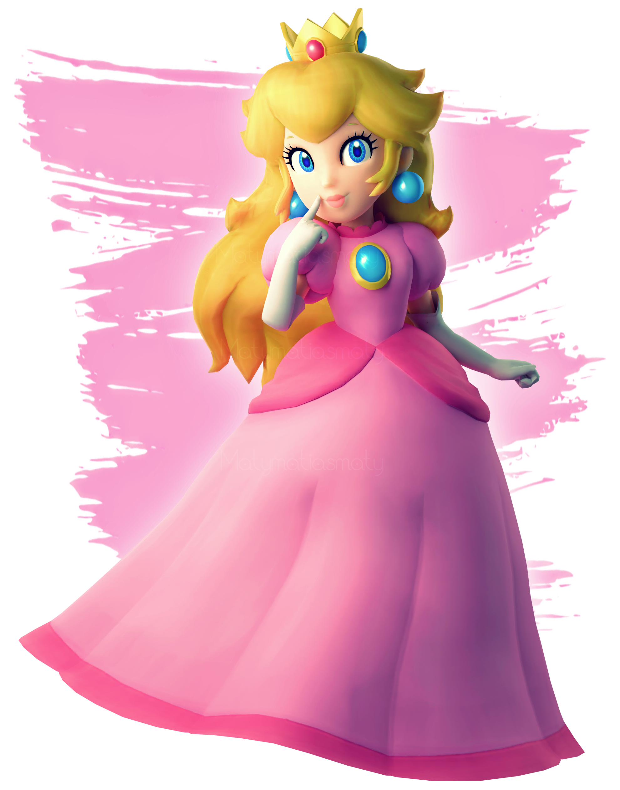 Fanatsy Peach ( Render ) Again, Peach! by MatyMatiasMaty on DeviantArt