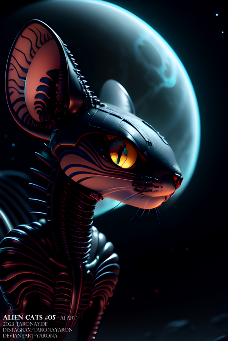 Alien Cats #05 by Yarona on DeviantArt