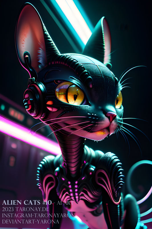 Alien Cats #10 by Yarona on DeviantArt
