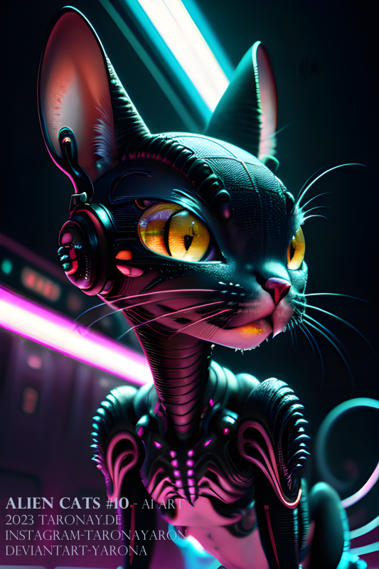 Alien Cats #10 by Yarona on DeviantArt