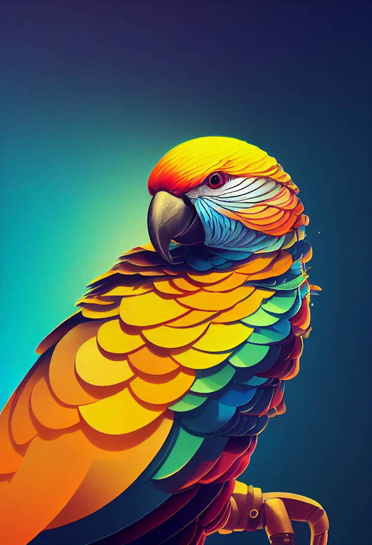 Parrot Raimbow Rainbow Parrot by hxdxis on DeviantArt