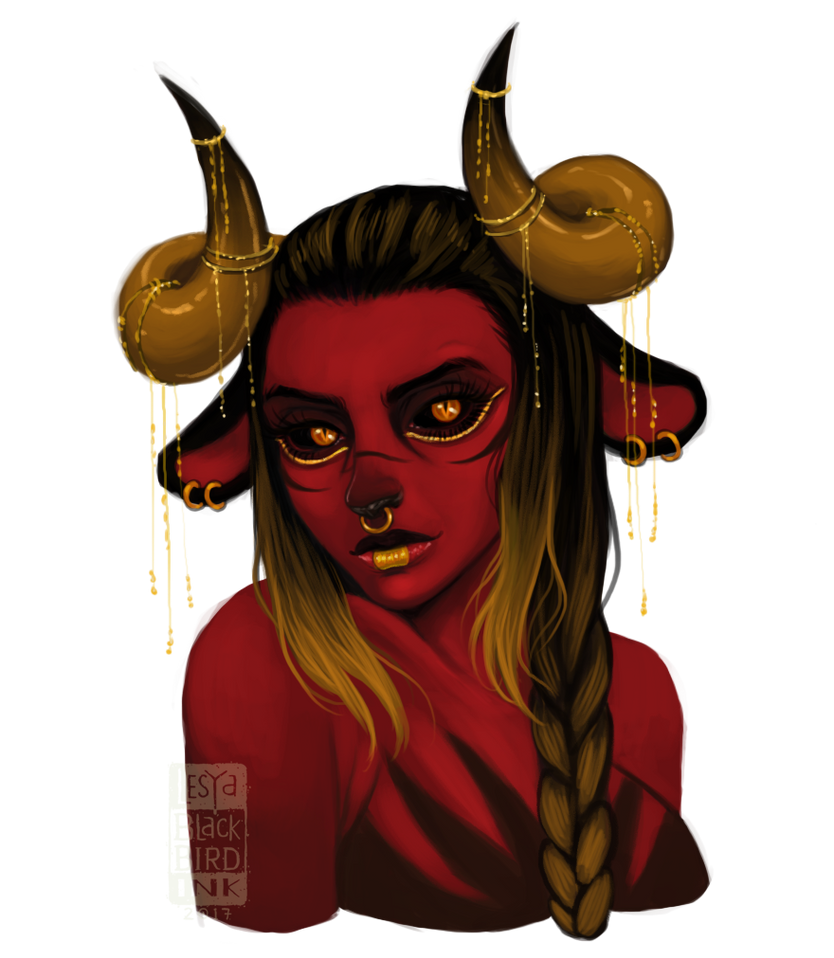 Mini Portrait Color__Kirasha by BlackBirdInk on DeviantArt