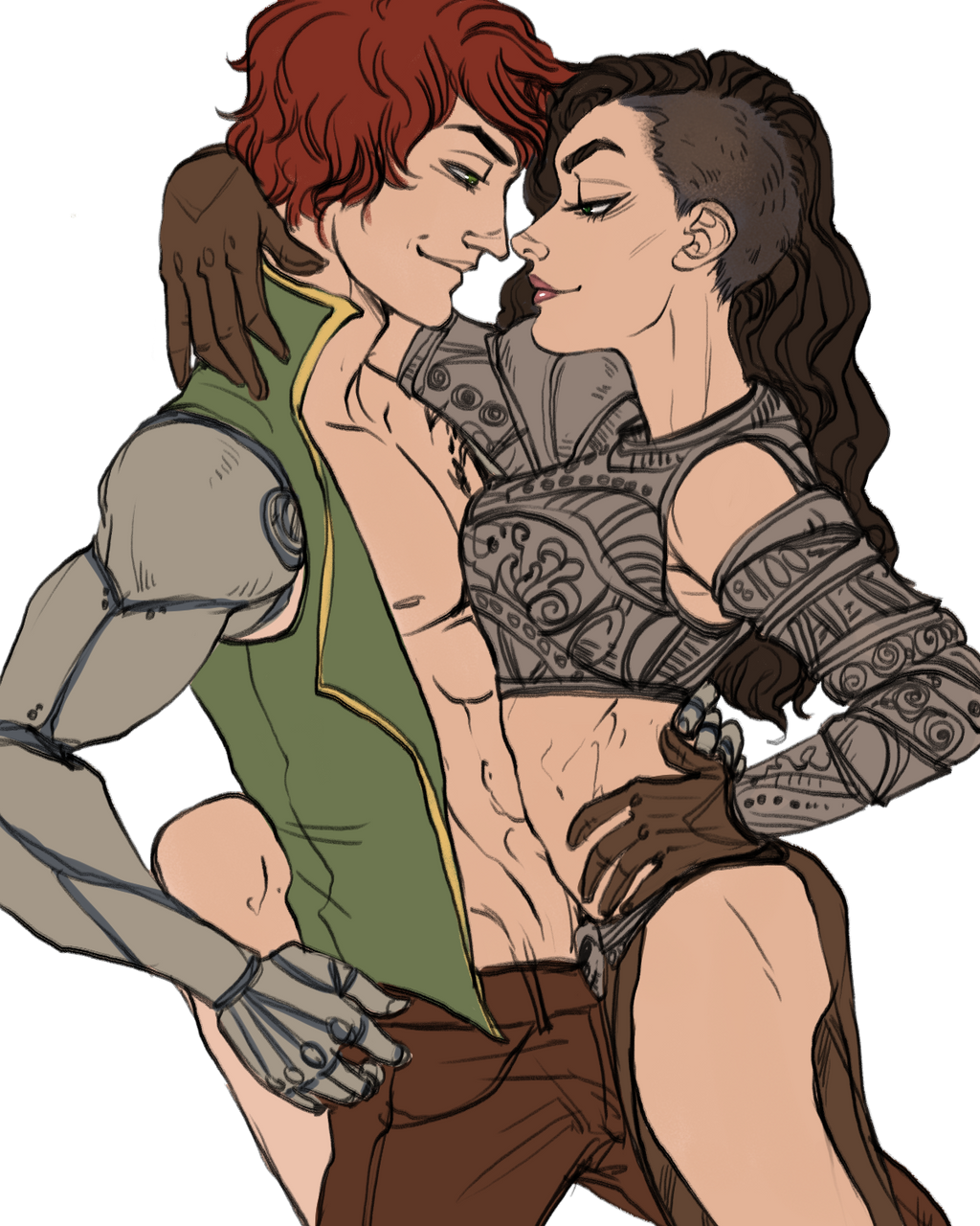 Couples Sketch (color)__Moira and Habuki