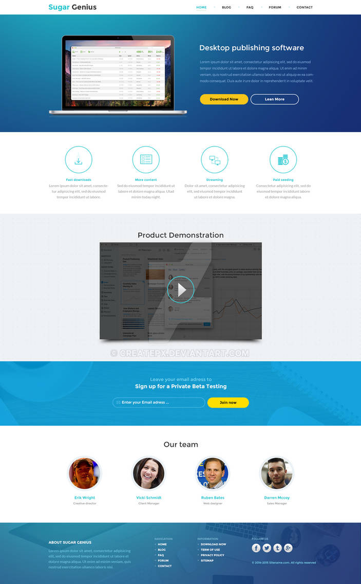 Freebie Web layout. Download for free PSD file. by CreatePX on DeviantArt