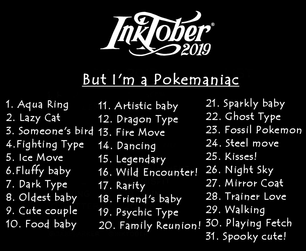 2019 Pokemon Inktober