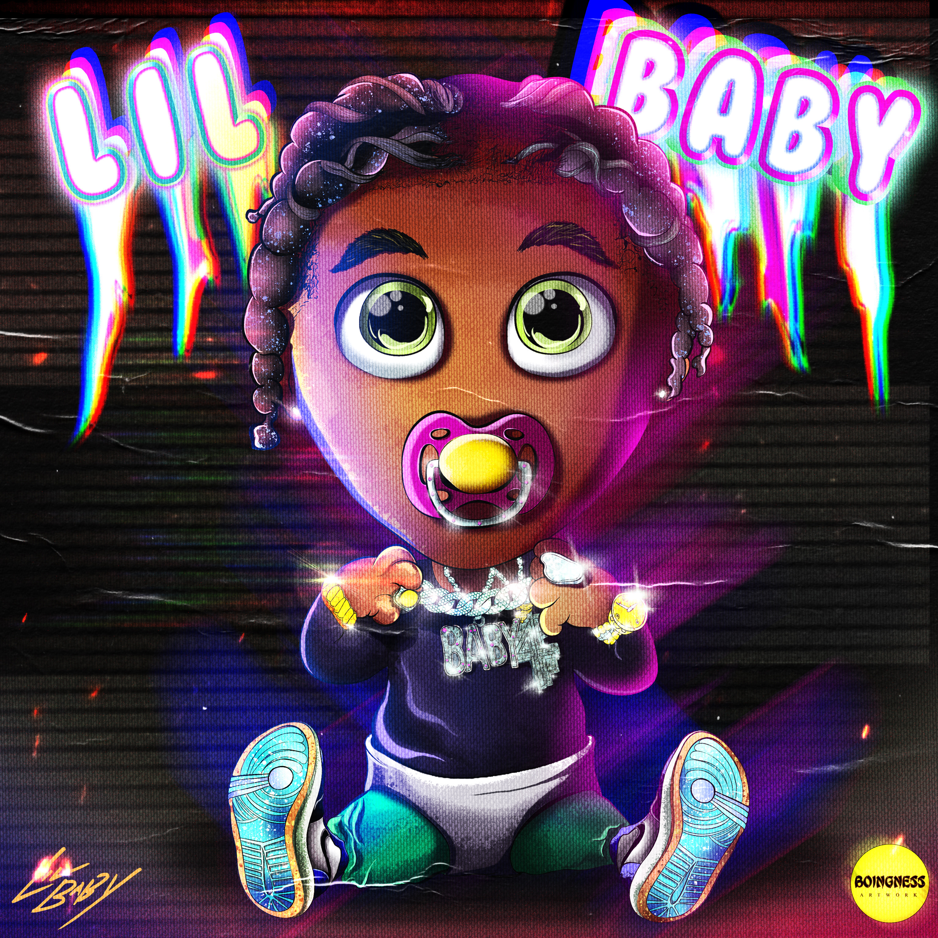 Rapper Lil Baby cartoon art by Boingness on DeviantArt