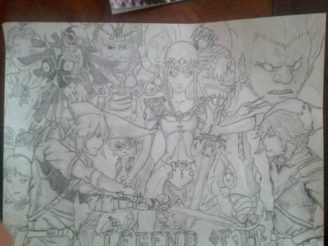 Uncolored version legend of zelda