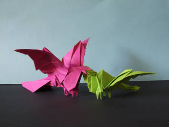 Origami dragons