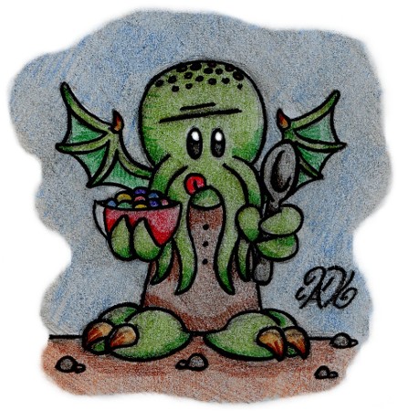 At R'lyeh Dread Cthulhu Eats