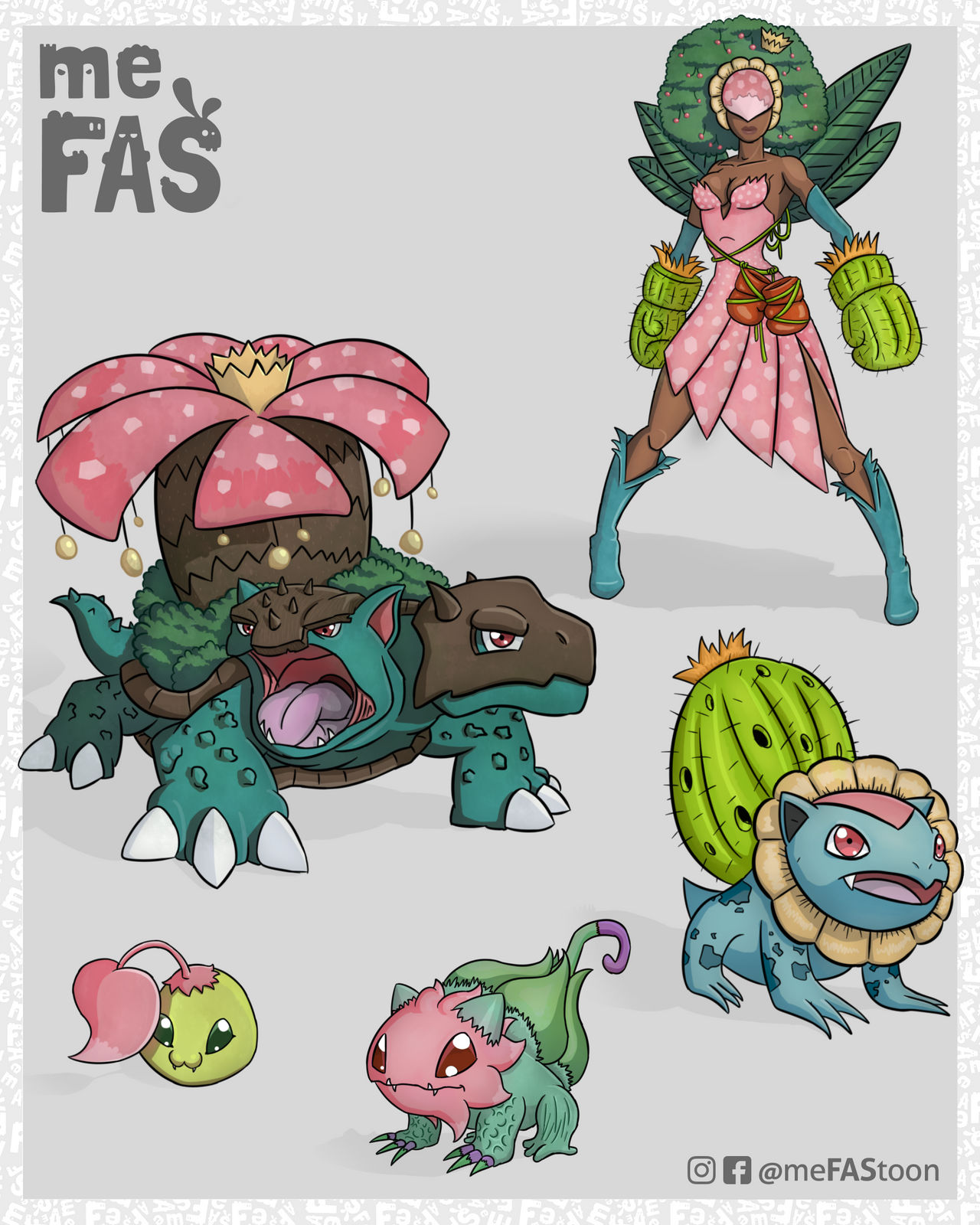 Bulbasaur Digimon Bulbasaurmon - All digi-evolution by meFAStoon on DeviantArt