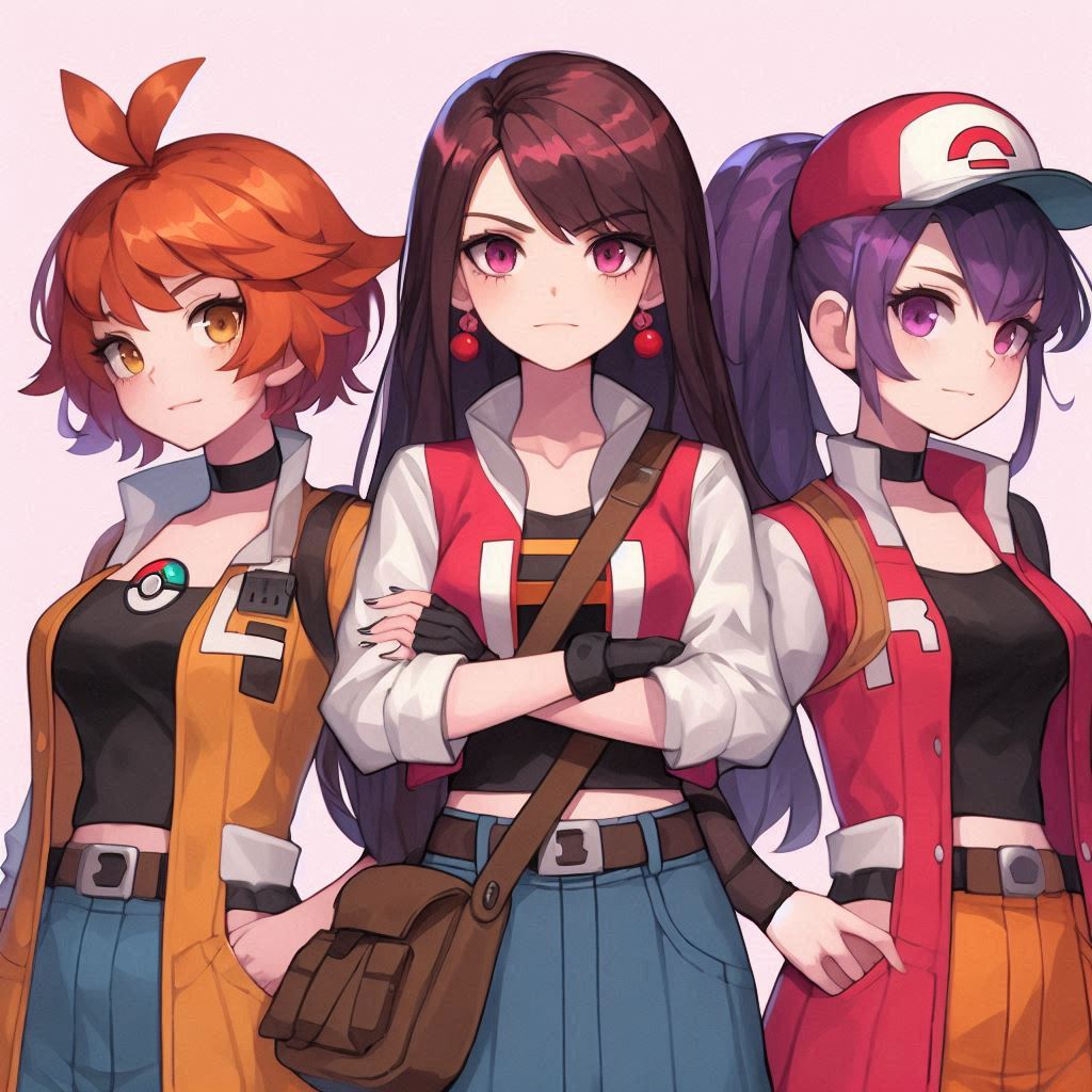 Pokemon female trainers 1 by dermum on DeviantArt