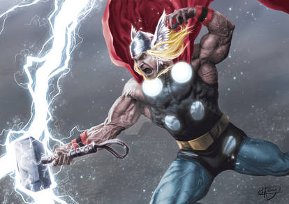 Thor -new digital painting experiment- final